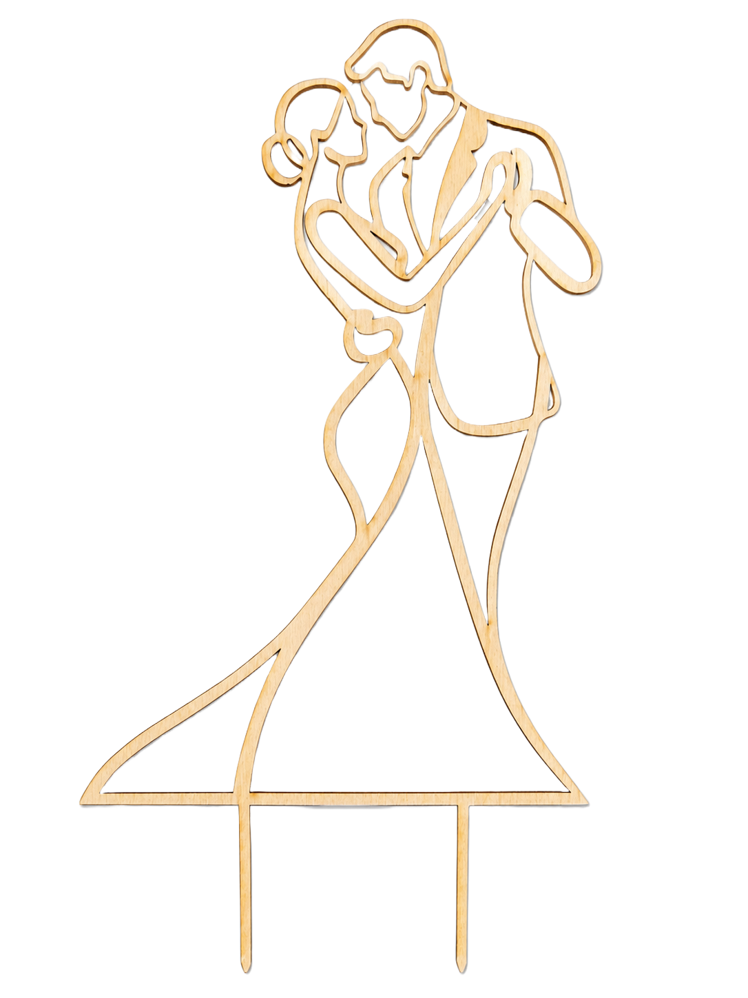 Personalisierter Cake Topper „Brautpaar beim Tanz“ aus Holz oder Acryl – Elegante Hochzeitsdekoration für eure Torte