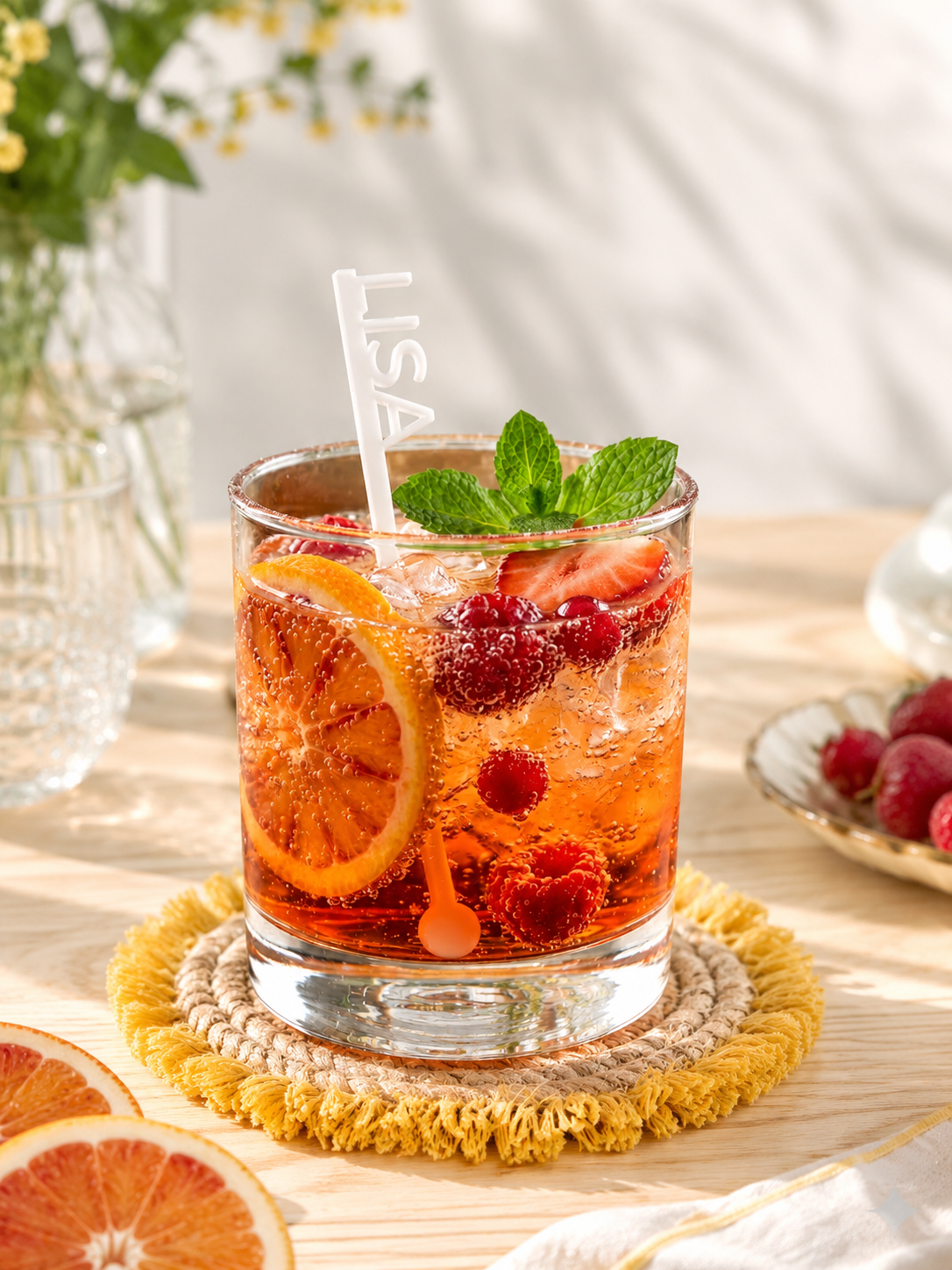 Personalisierter Cocktail Stirrer mit Namen – Eleganter Drink Rührstab für Hochzeiten und Events